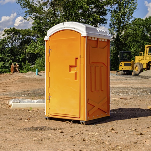 how often are the porta potties cleaned and serviced during a rental period in Country Club Heights Indiana